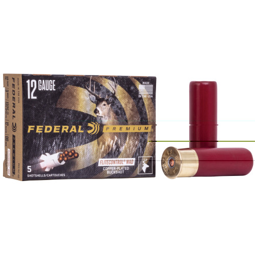 Federal Premium FLITECONTROL WAD | 12 Gauge 3" | 00 Buck | Buckshot | 5 Rds/bx | Shot Shell Ammo