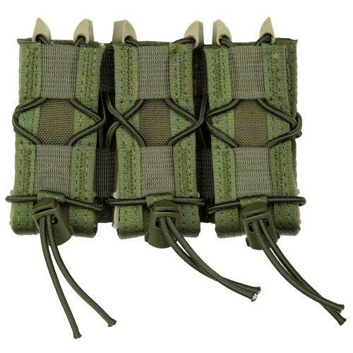 High Speed Gear Triple Pistol TACO MOLLE Pouch, OD Green - Pistol Magazine Pouch