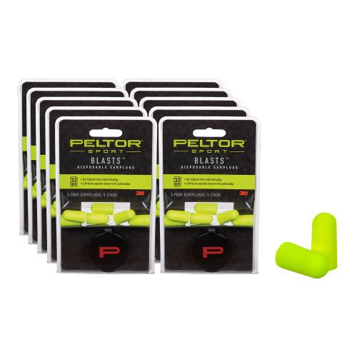 Peltor Blasts Ear Plugs 3-Pair Yellow