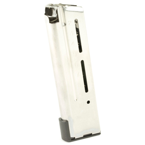 Wilson Combat Elite Tactical 1911 Compact 9mm 10rd Pistol Magazine - Silver - Image 1