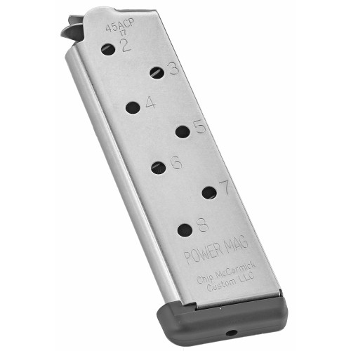 CMC Products Power Mag Plus 1911 .45 ACP 8rd Magazine Silver - Image 1
