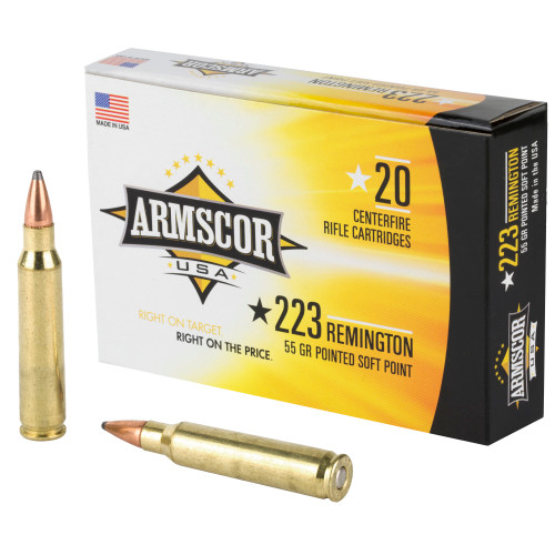 Buy 223 Remington Cal | 55 Grain | Pointed Soft Point | Rifle Ammo at the best prices only on utfirearms.com