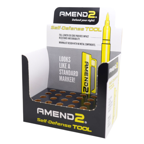 Amend2 Reinforced-G10 Yellow Self-Defense Tools POS Yellow Pen - Image 2
