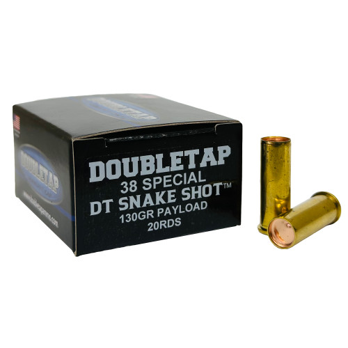 DoubleTap Ammunition SnakeShot 38 Special 130gr Shotshell Handgun Ammo - 20rd Box