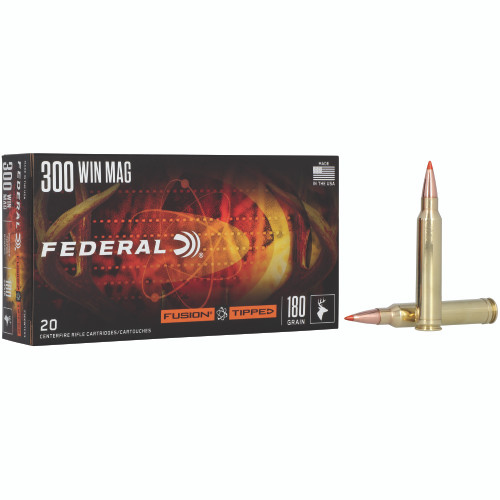 Federal Fusion 300 Winchester Magnum 180gr Polymer Tip Rifle Ammo - 20rd Box - Image 2