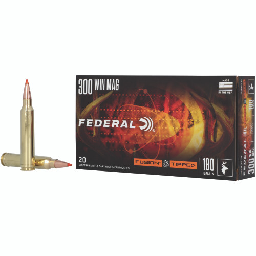 Federal Fusion 300 Winchester Magnum 180gr Polymer Tip Rifle Ammo - 20rd Box