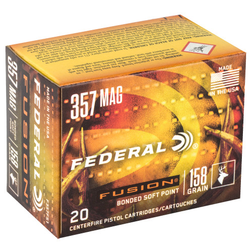 Federal Fusion 357 Magnum 158gr Hollow Point Handgun Ammo - 20rd Box - Image 2