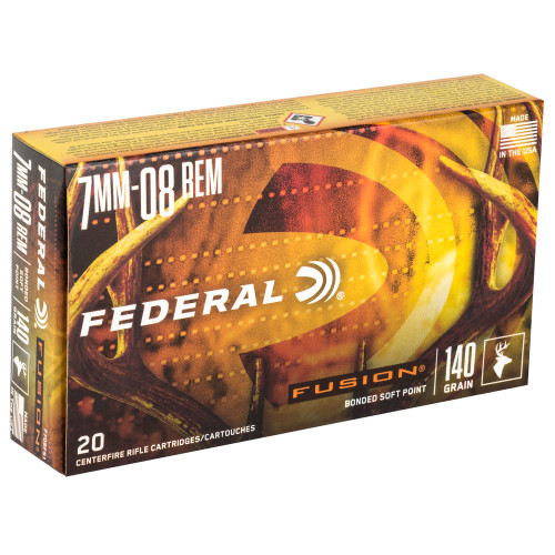 Federal Fusion 7MM-08 140gr Boat Tail Rifle Ammo - 20rd Box - Image 2