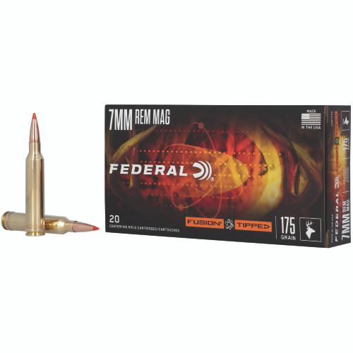 Federal Fusion 7MM Remington Magnum 175gr Polymer Tip Rifle Ammo - 20rd Box