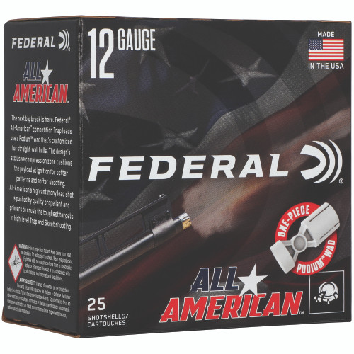 Federal All American 12 Gauge 2.75 in #8 Shot Partition Shotgun Ammo - 25rd Box 1/8oz FAA12L 8 - Image 2