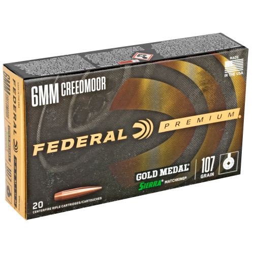 Federal Premium 6MM Creedmoor 107gr Hollow Point Rifle Ammo - 20rd Box - Image 2