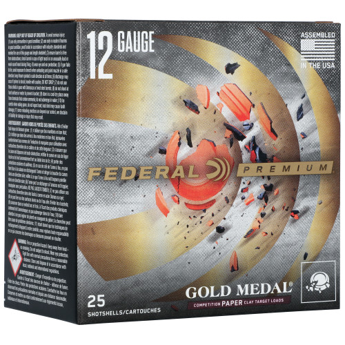 Federal Gold Medal 12 Gauge 2.75 in #8 Shot Partition Shotgun Ammo - 25rd Box - Image 2
