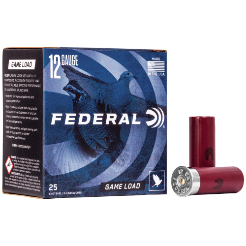 Federal Game Load 12 Gauge 2.75 in #8 Shot Shotshell Shotgun Ammo - 25rd Box