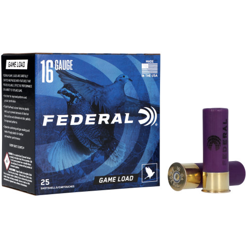 Federal Game Load 16 Gauge 2.75 in #6 Shot Partition Shotgun Ammo - 25rd Box