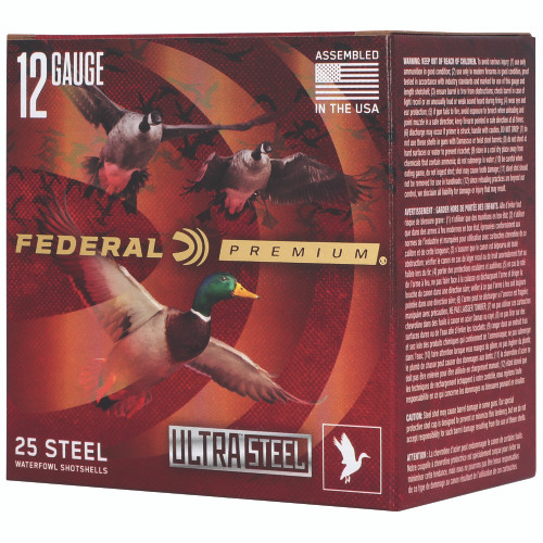 Federal Ultra Steel 12 Gauge 3 in #2 Shot Steel Shot Shotgun Ammo - 25rd Box