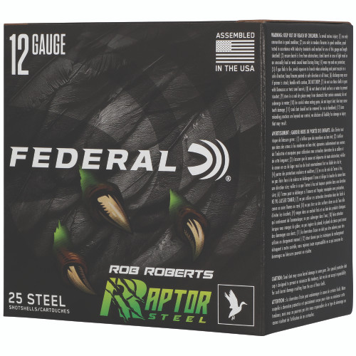 Federal Raptor Steel 12 Gauge 3 in #3 Shot Steel Shot Shotgun Ammo - 25rd Box