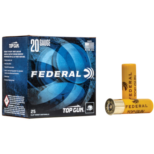 Federal Top Gun 20 Gauge 2.75 in #9 Shot Partition Shotgun Ammo - 25rd Box