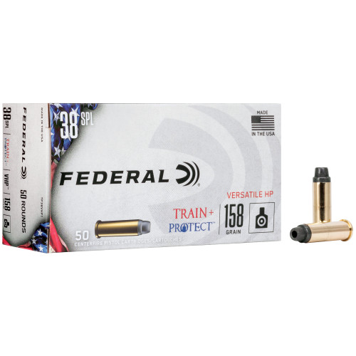 Federal Train & Protect 38 Special 158gr Versatile Hollow Point Handgun Ammo - 50rd Box