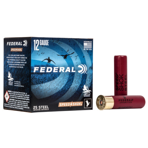 Federal Speed-Shok 12 Gauge 3.5 in #4 Shot Steel Shot Shotgun Ammo - 25rd Box