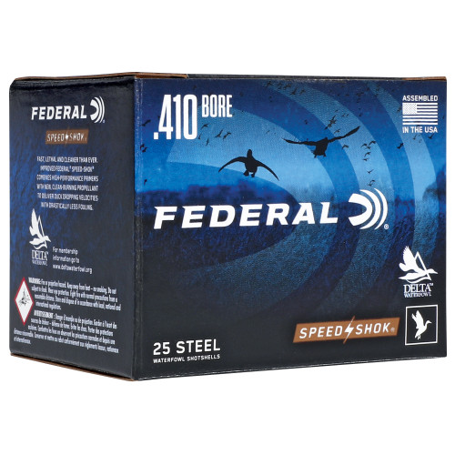 Federal Speed-Shok 410 Bore 3 in #6 Shot Steel Shot Shotgun Ammo - 25rd Box