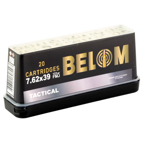 Belom Tactical 7.62x39 123gr Full Metal Jacket Rifle Ammo - 20rd Box - Image 2