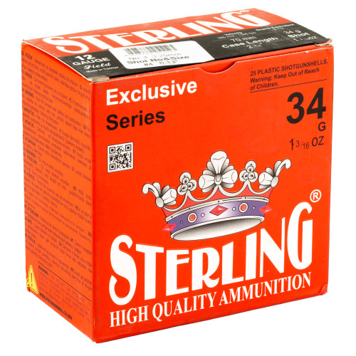 Sterling Exclusive Series 12 Gauge 2.75 in #4 Shot Shotgun Ammo - 25rd Box 8698779951023 - Image 2