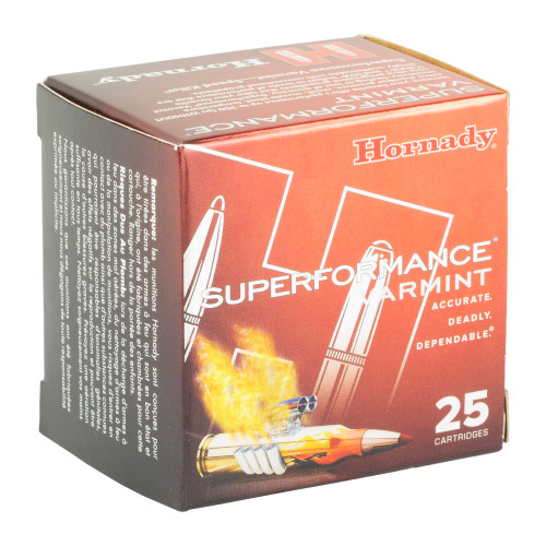 Hornady Superformance Varmint 17 Hornet 20gr V-Max Rifle Ammo - 25rd Box - Image 2
