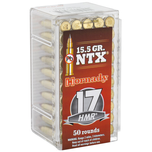 Hornady Varmint Express 17 HMR 15.5gr NTX Rimfire Ammo - 50rd Box - Image 2