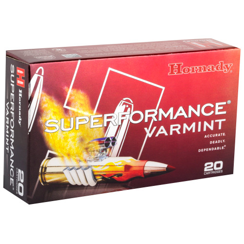 Hornady Superformance Varmint 243 Winchester 75gr V-Max Rifle Ammo - 20rd Box - Image 2