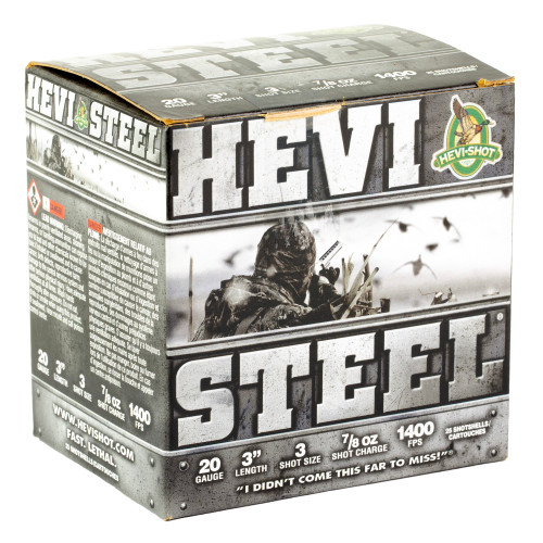HEVI-Shot 20 Gauge 3 in #3 Shot Shotgun Ammo - 25rd Box - Image 2