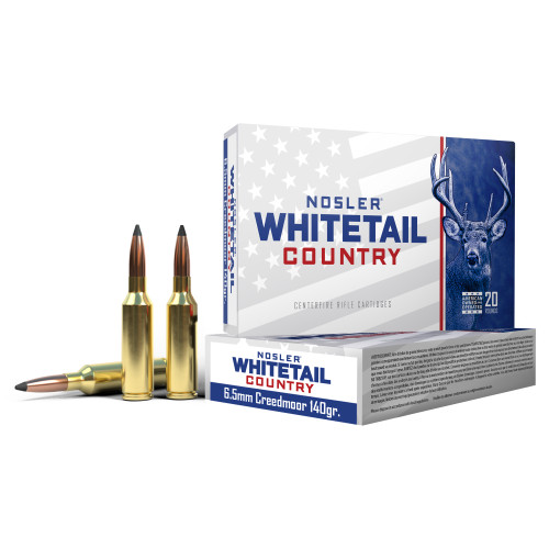 NOSLER Whitetail Country 6.5 Creedmoor 140gr Solid Base Rifle Ammo - 20rd Box