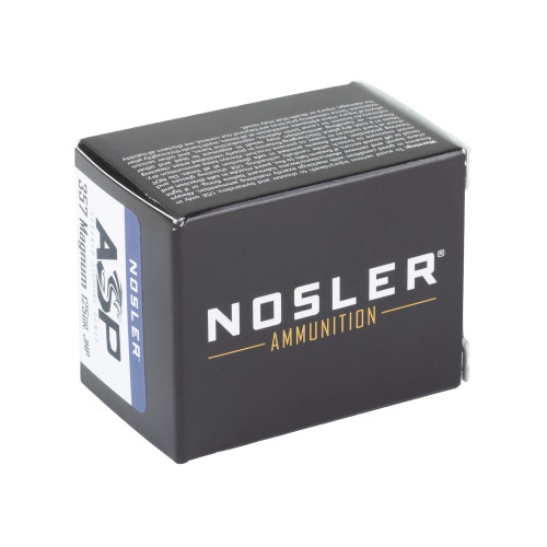 NOSLER Assured Stopping Power 357 Magnum 125gr Hollow Point Handgun Ammo - 20rd Box - Image 2