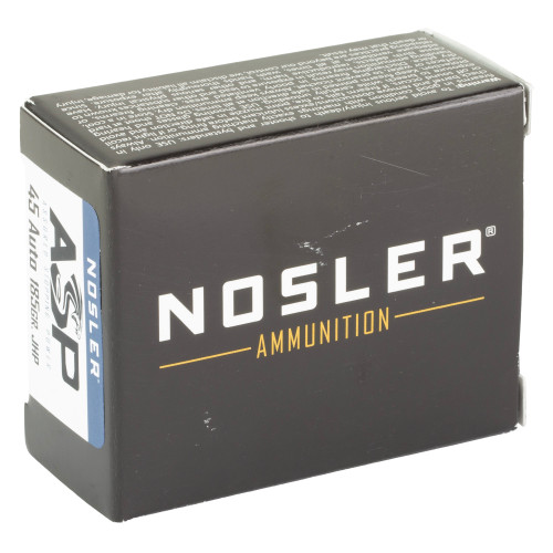 NOSLER Assured Stopping Power 45 ACP 185gr Hollow Point Handgun Ammo - 20rd Box - Image 2