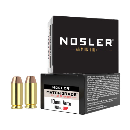 NOSLER Assured Stopping Power 10mm 180gr Hollow Point Handgun Ammo - 20rd Box