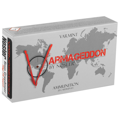 NOSLER Varmageddon 6MM Creedmoor 70gr Flat Base Tipped Rifle Ammo - 20rd Box - Image 2
