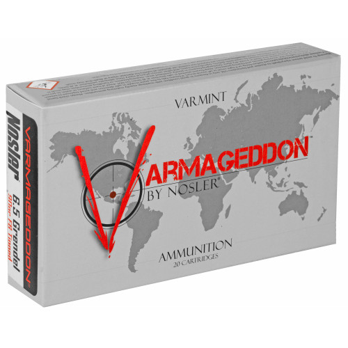 NOSLER Varmageddon 6.5 Grendel 90gr Flat Base Tipped Rifle Ammo - 20rd Box - Image 2