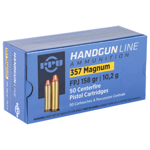 Prvi Partizan Pistol 357 Magnum 158gr Flat Nose Handgun Ammo - 50rd Box - Image 2