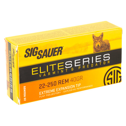 Sig Sauer Elite Series 22-250 Remington 40gr Polymer Tip Rifle Ammo - 20rd Box - Image 2