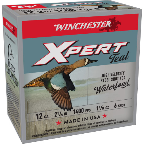 Winchester Ammunition XPERT STEEL 12 Gauge 2.75 in #6 Shot Steel Shot Shotgun Ammo - 25rd Box