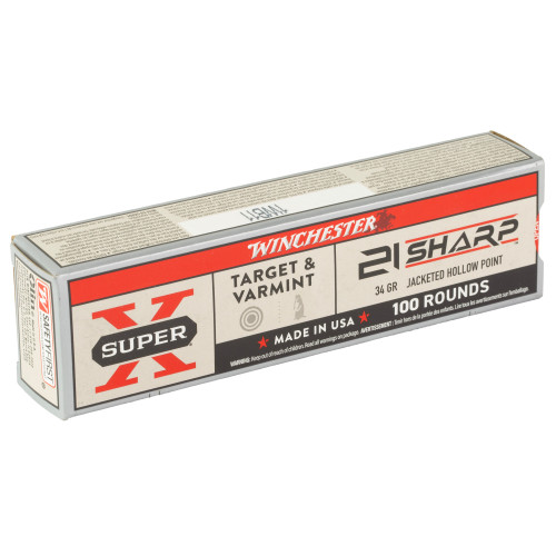 Winchester Ammunition Super-X 21 SHARP 34gr Hollow Point Rimfire Ammo - 100rd Box - Image 2