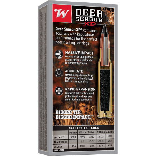 Winchester Ammunition Deer Season XP 223 Remington 64gr Polymer Tip Rifle Ammo - 20rd Box - Image 2