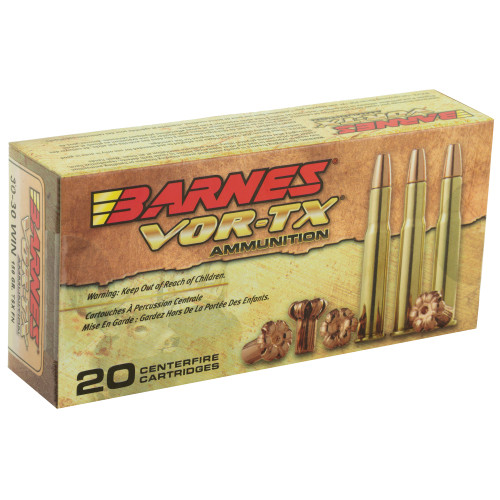 Barnes VOR-TX 30-30 Winchester 150gr Triple Shock X Rifle Ammo - 20rd Box - Image 2