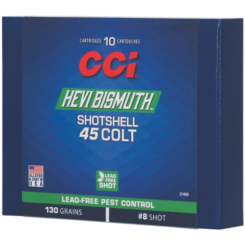CCI Ammunition Hevi-Bismuth 45 Colt 130gr Bismuth Shotgun Ammo - 10rd Box