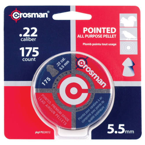 Crosman .22 Pointed Pellets 175/tin - Image 2