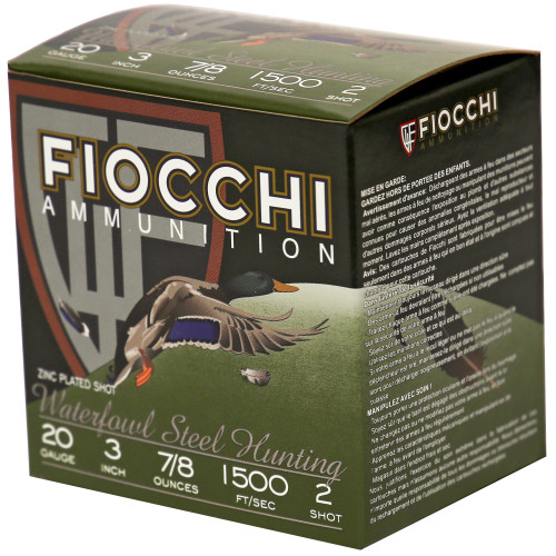 Fiocchi Ammunition Flyway Steel 20 Gauge 3 in #2 Shot Steel Shot Shotgun Ammo - 25rd Box - Image 3
