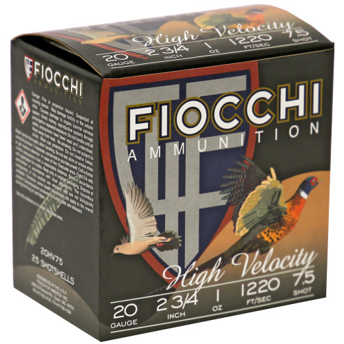 Fiocchi Ammunition Lead Hunting 20 Gauge 2.75 in #7.5 Shot Lead Shotgun Ammo - 25rd Box - Image 2