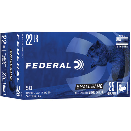 Federal GameShok 22 LR #12 Shot Shotshell Rimfire Ammo - 50rd Box