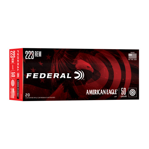 Federal American Eagle 223 Remington 50gr Hollow Point Rifle Ammo - 20rd Box