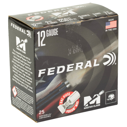 Federal Master Class 12 Gauge 2.75 in #7.5 Shot Shotshell Shotgun Ammo - 25rd Box Clss 1oz - Image 2