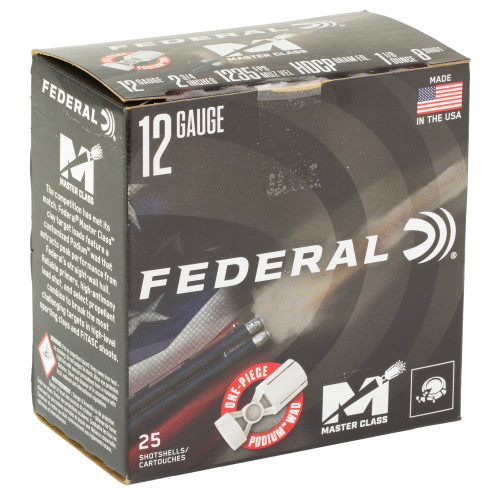 Federal Master Class 12 Gauge 2.75 in #8 Shot Shotshell Shotgun Ammo - 25rd Box Cls - Image 2